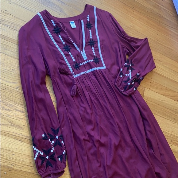 Burgundy Tunic Dress - Picture 2 of 6